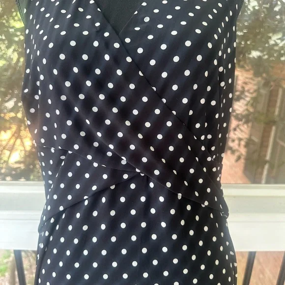 Ralph Lauren Black and White Polka Dot Maxi Dress - Picture 2 of 3